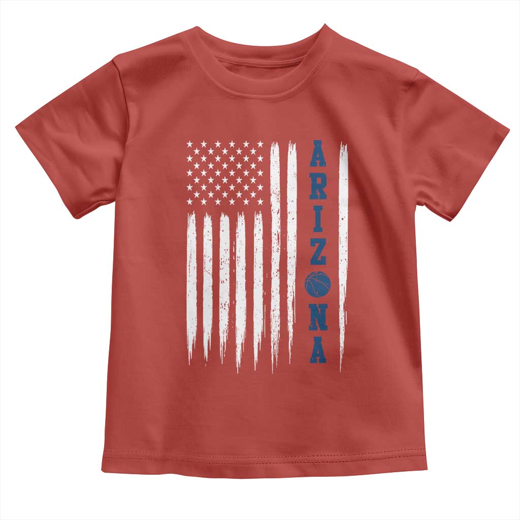 Arizona Patriotic Sports Toddler T Shirt US Flag Basketball Player Gift TS12 Red Print Your Wear