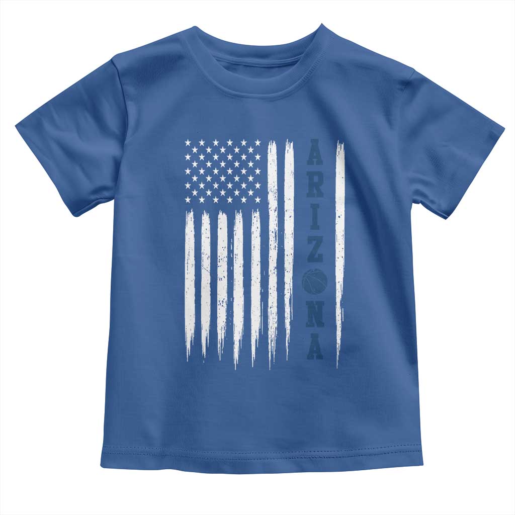 Arizona Patriotic Sports Toddler T Shirt US Flag Basketball Player Gift TS12 Royal Blue Print Your Wear