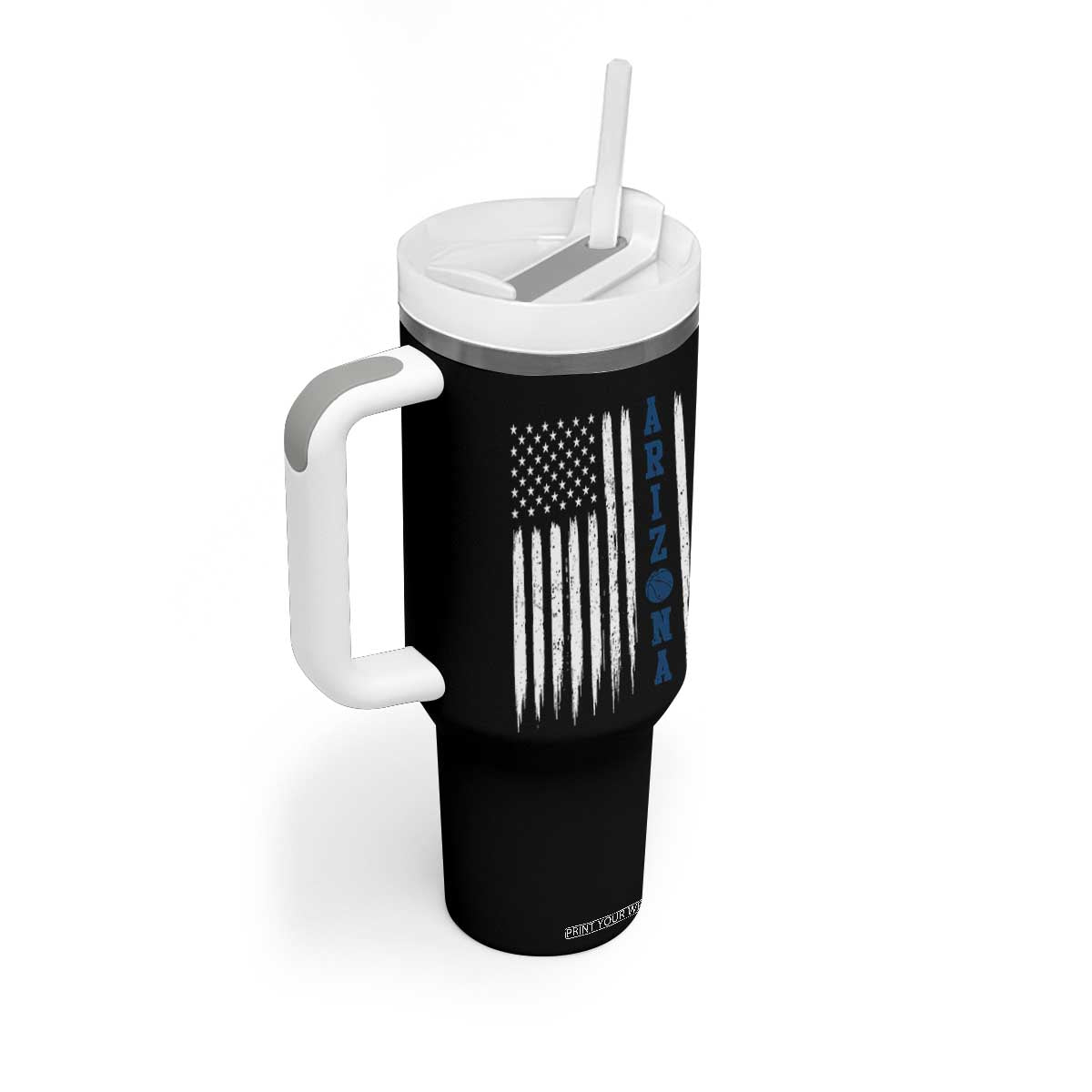 Arizona Patriotic Sports Tumbler With Handle US Flag Basketball Player Gift TS12 Print Your Wear