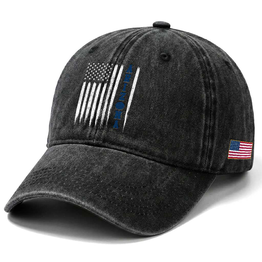 Arizona Patriotic Sports Washed Cotton Baseball Cap US Flag Basketball Player Gift TS12 Print Your Wear