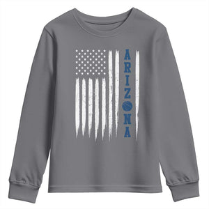 Arizona Patriotic Sports Youth Sweatshirt US Flag Basketball Player Gift TS12 Charcoal Print Your Wear
