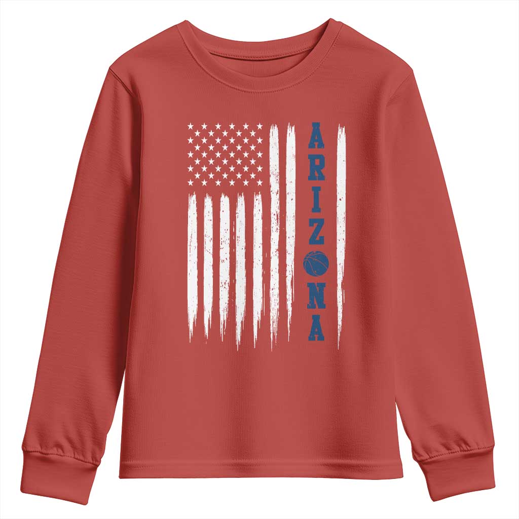 Arizona Patriotic Sports Youth Sweatshirt US Flag Basketball Player Gift TS12 Red Print Your Wear