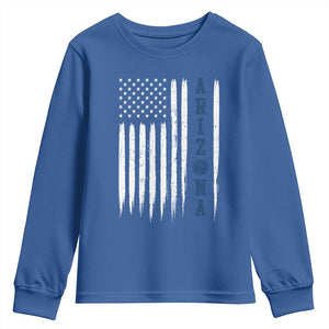 Arizona Patriotic Sports Youth Sweatshirt US Flag Basketball Player Gift TS12 Royal Blue Print Your Wear