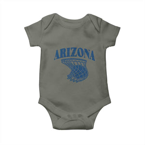 Arizona State Hoops Fan Gift Baby Onesie Basketball Lover TS12 Military Green Print Your Wear
