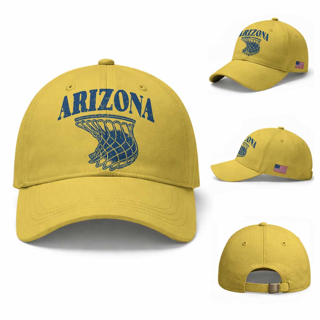 Arizona State Hoops Fan Gift Baseball Cap Basketball Lover TS12 Baseball Cap Universal Fit Yellow Print Your Wear