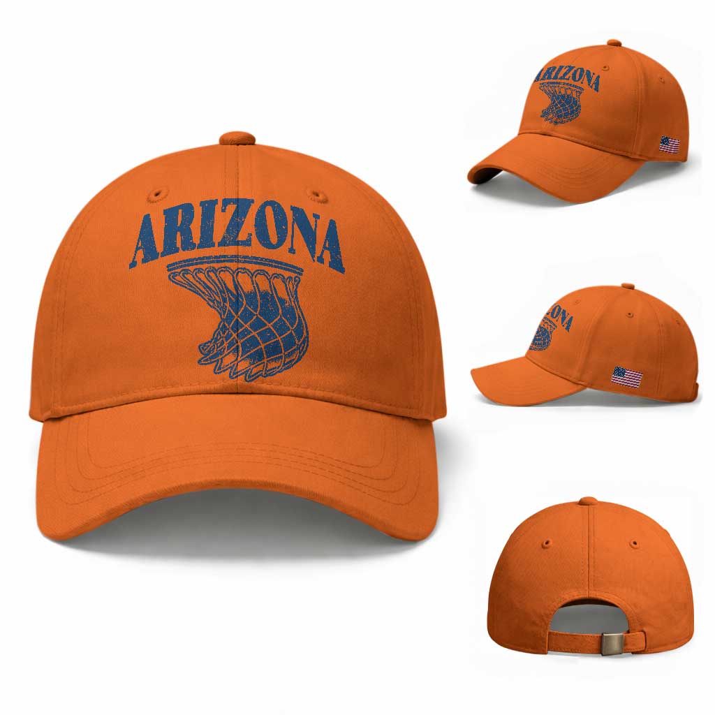 Arizona State Hoops Fan Gift Baseball Cap Basketball Lover TS12 Baseball Cap Universal Fit Orange Print Your Wear