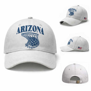 Arizona State Hoops Fan Gift Baseball Cap Basketball Lover TS12 Baseball Cap Universal Fit White Print Your Wear