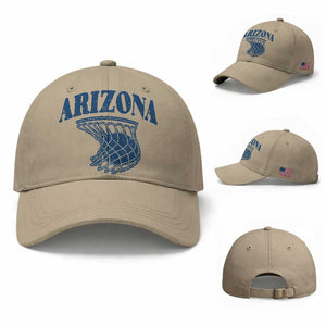 Arizona State Hoops Fan Gift Baseball Cap Basketball Lover TS12 Baseball Cap Universal Fit Khaki Print Your Wear