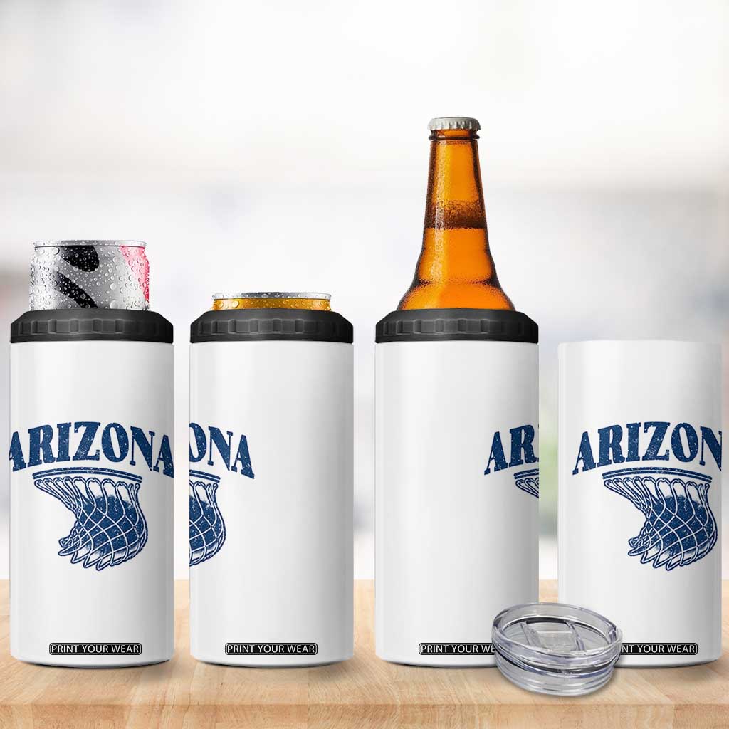 Arizona State Hoops Fan Gift 4 in 1 Can Cooler Tumbler Basketball Lover TS12 Print Your Wear