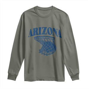Arizona State Hoops Fan Gift Long Sleeve Shirt Basketball Lover TS12 Military Green Print Your Wear
