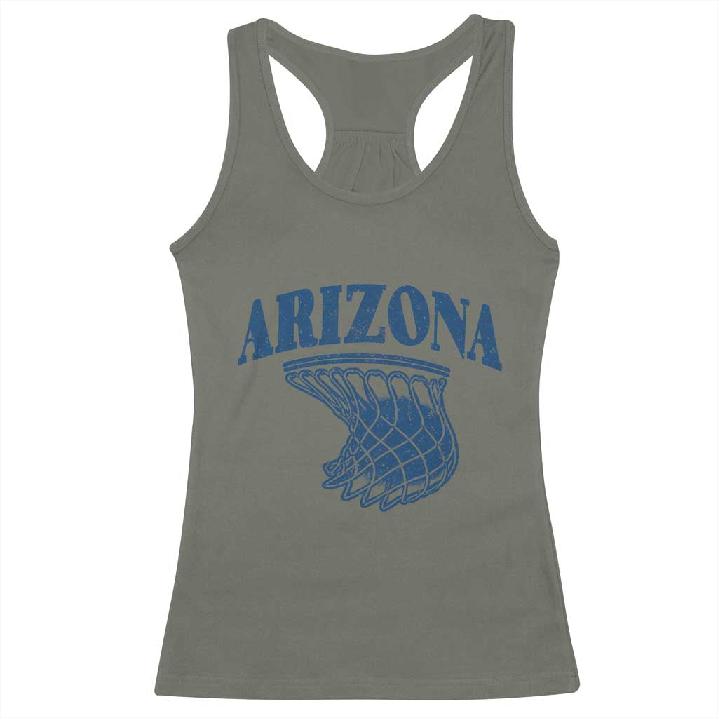 Arizona State Hoops Fan Gift Racerback Tank Top Basketball Lover TS12 Military Green Print Your Wear