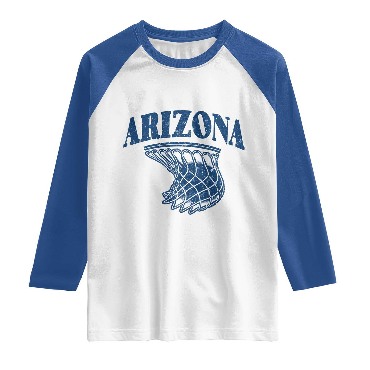 Arizona State Hoops Fan Gift Raglan Shirt Basketball Lover TS12 White Royal Print Your Wear