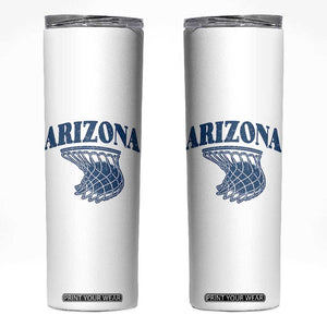 Arizona State Hoops Fan Gift Skinny Tumbler Basketball Lover TS12 White Print Your Wear