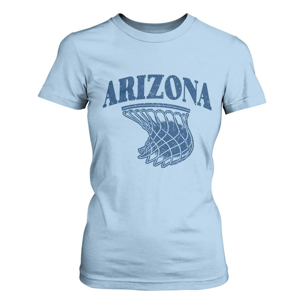Arizona State Hoops Fan Gift T Shirt For Women Basketball Lover TS12 Light Blue Print Your Wear
