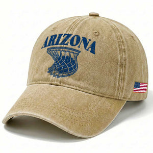 Arizona State Hoops Fan Gift Washed Cotton Baseball Cap Basketball Lover TS12 Print Your Wear