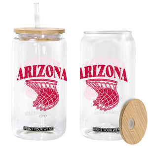 Arizona Fan Glass Can Southwest Basketball Sports Lover TS12 Print Your Wear