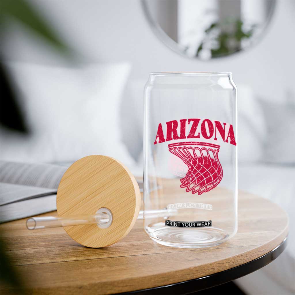 Arizona Fan Glass Can Southwest Basketball Sports Lover TS12 Print Your Wear