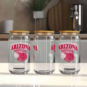 Arizona Fan Glass Can Southwest Basketball Sports Lover TS12 Print Your Wear