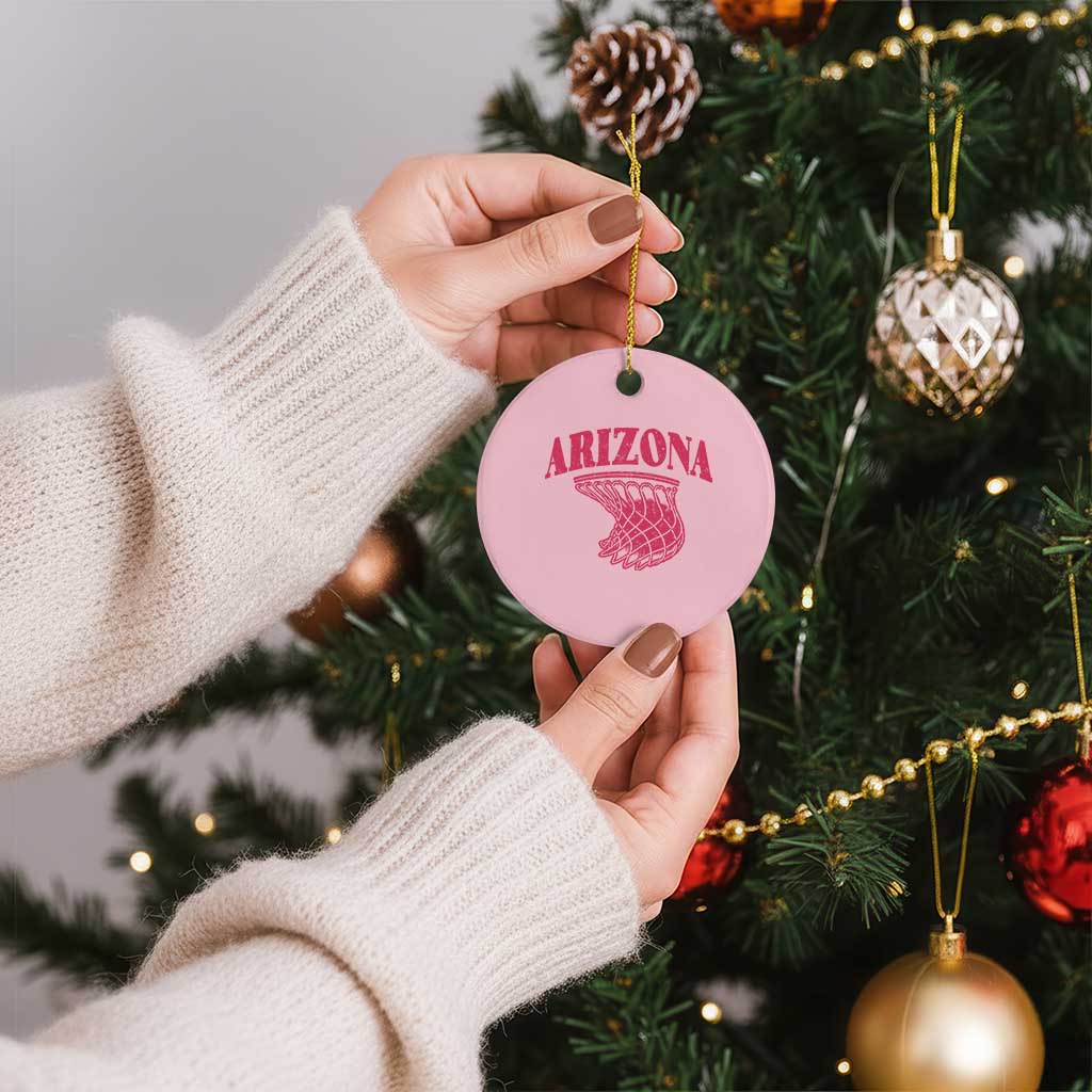 Arizona Fan Ceramic Ornament Southwest Basketball Sports Lover TS12 1pc Light Pink Print Your Wear