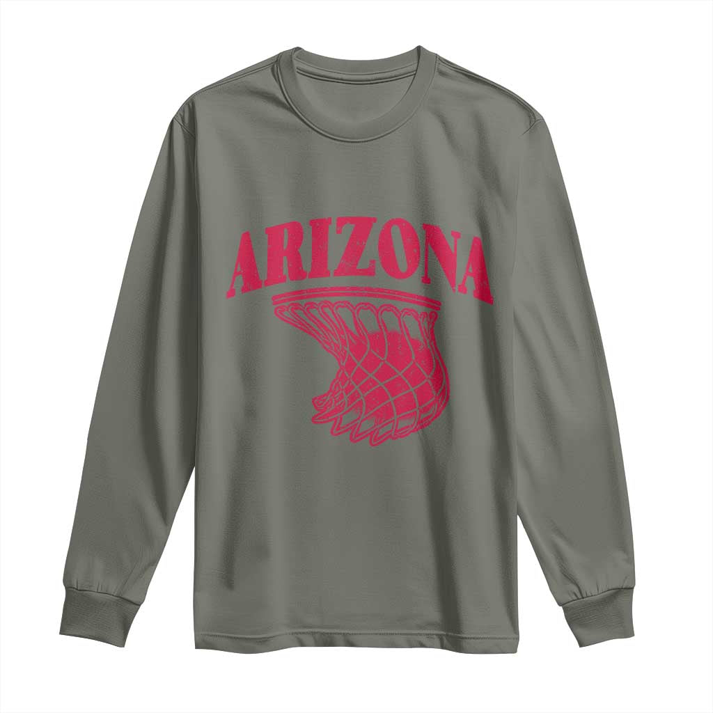 Arizona Fan Long Sleeve Shirt Southwest Basketball Sports Lover TS12 Military Green Print Your Wear