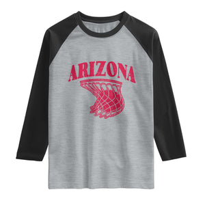 Arizona Fan Raglan Shirt Southwest Basketball Sports Lover TS12 Heather Gray Black Print Your Wear