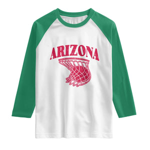 Arizona Fan Raglan Shirt Southwest Basketball Sports Lover TS12 White Kelly Green Print Your Wear
