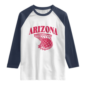 Arizona Fan Raglan Shirt Southwest Basketball Sports Lover TS12 White Navy Print Your Wear