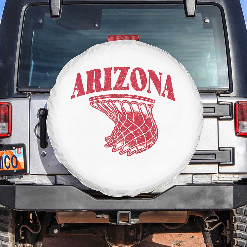 Arizona Fan Spare Tire Cover Southwest Basketball Sports Lover TS12 No hole White Print Your Wear