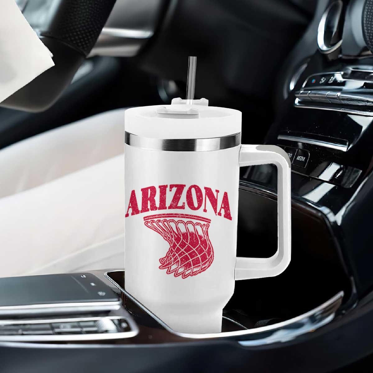 Arizona Fan Tumbler With Handle Southwest Basketball Sports Lover TS12 Print Your Wear