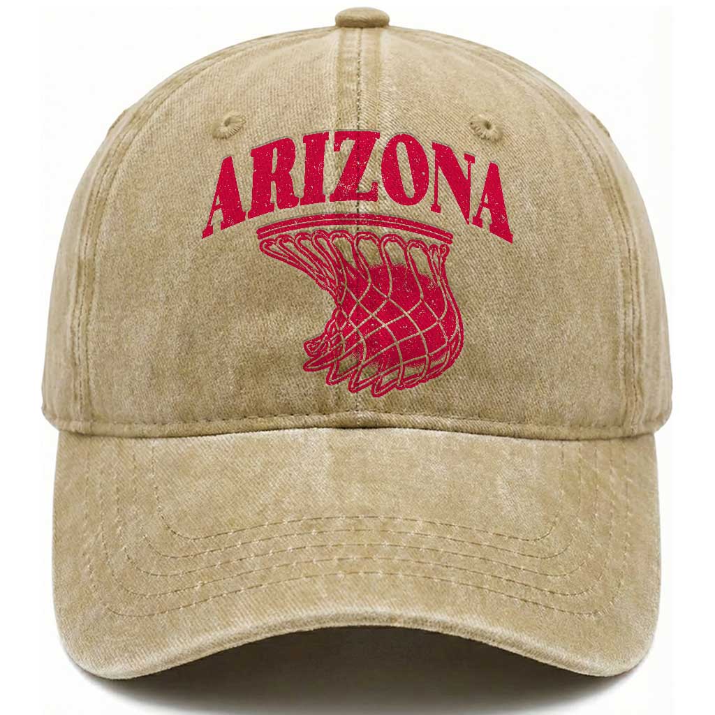 Arizona Fan Washed Cotton Baseball Cap Southwest Basketball Sports Lover TS12 Print Your Wear