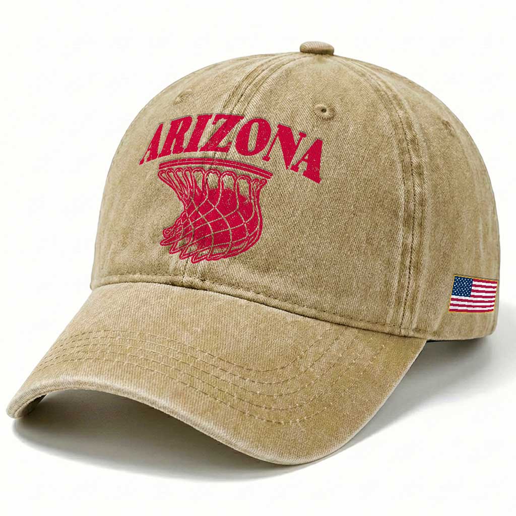 Arizona Fan Washed Cotton Baseball Cap Southwest Basketball Sports Lover TS12 Print Your Wear
