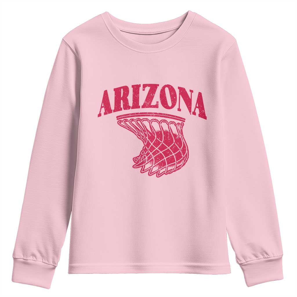 Arizona Fan Youth Sweatshirt Southwest Basketball Sports Lover TS12 Light Pink Print Your Wear