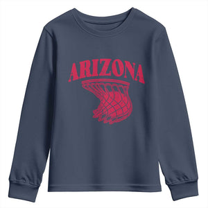 Arizona Fan Youth Sweatshirt Southwest Basketball Sports Lover TS12 Navy Print Your Wear