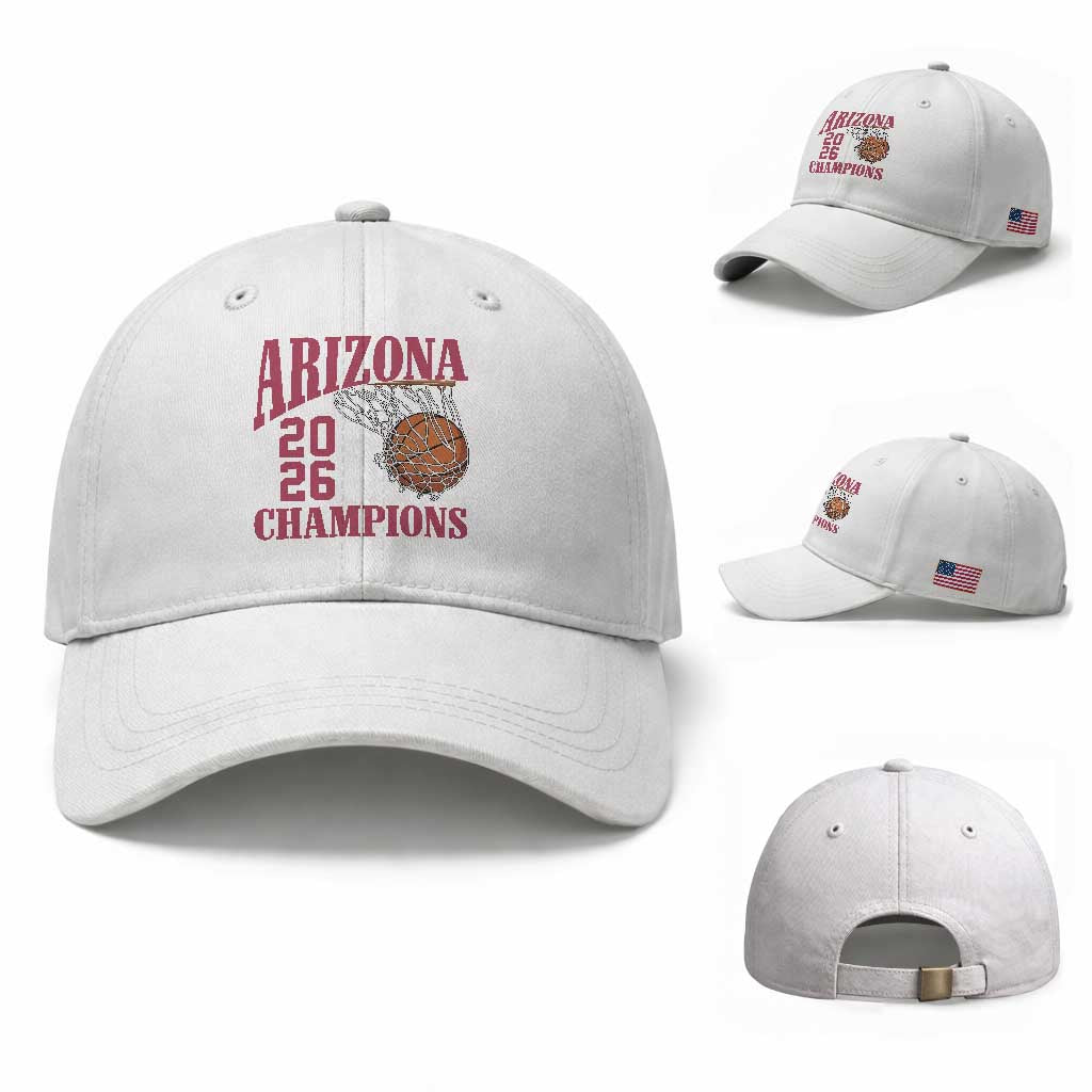 Arizona Champions Baseball Cap Gift For Basketball Fan TS12 Baseball Cap Universal Fit White Print Your Wear