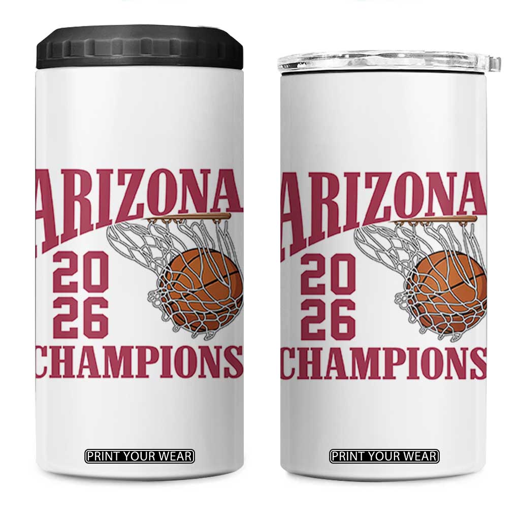 Arizona Champions 4 in 1 Can Cooler Tumbler Gift For Basketball Fan TS12 One Size: 16 oz White Print Your Wear