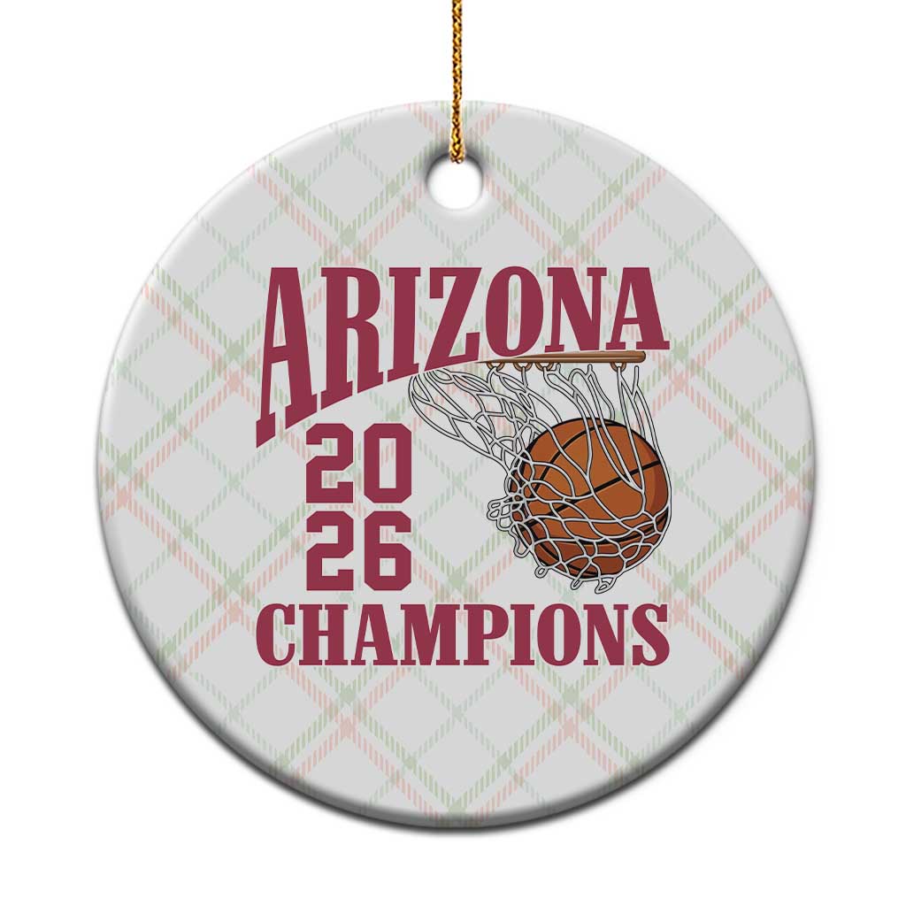 Arizona Champions Ceramic Ornament Gift For Basketball Fan TS12 1pc Christmas Plaid Print Your Wear