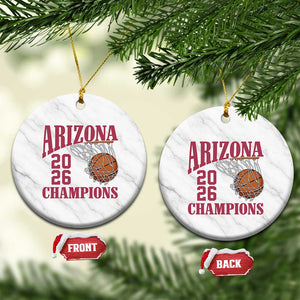 Arizona Champions Ceramic Ornament Gift For Basketball Fan TS12 1pc White Marble Print Your Wear
