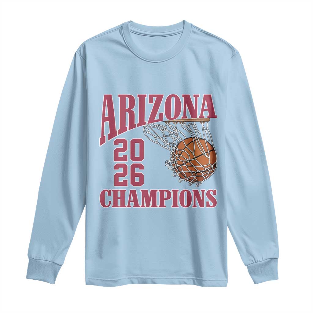 Arizona Champions Long Sleeve Shirt Gift For Basketball Fan TS12 Light Blue Print Your Wear