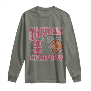 Arizona Champions Long Sleeve Shirt Gift For Basketball Fan TS12 Military Green Print Your Wear