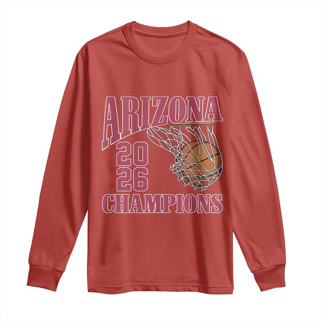 Arizona Champions Long Sleeve Shirt Gift For Basketball Fan TS12 Red Print Your Wear