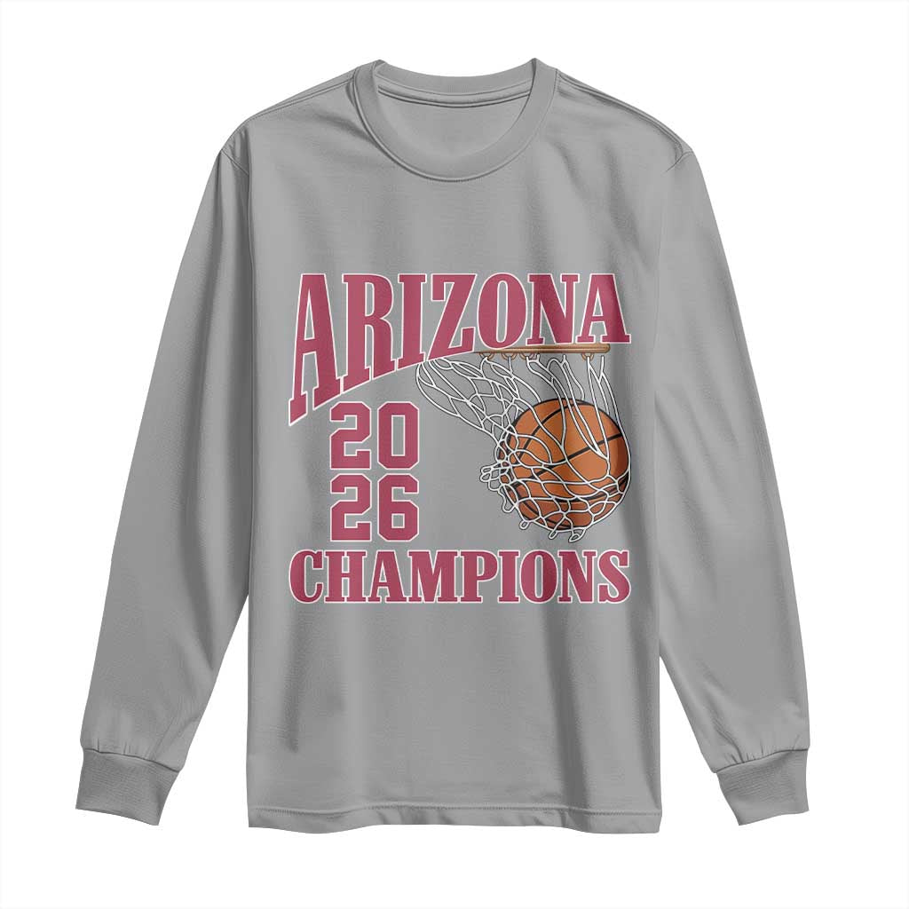 Arizona Champions Long Sleeve Shirt Gift For Basketball Fan TS12 Sport Gray Print Your Wear