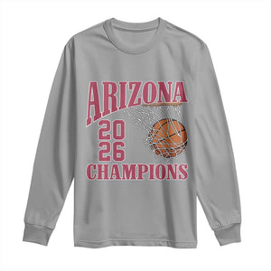 Arizona Champions Long Sleeve Shirt Gift For Basketball Fan TS12 Sport Gray Print Your Wear