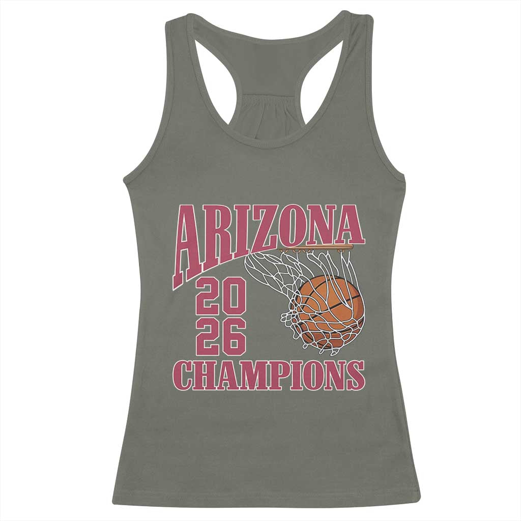 Arizona Champions Racerback Tank Top Gift For Basketball Fan TS12 Military Green Print Your Wear