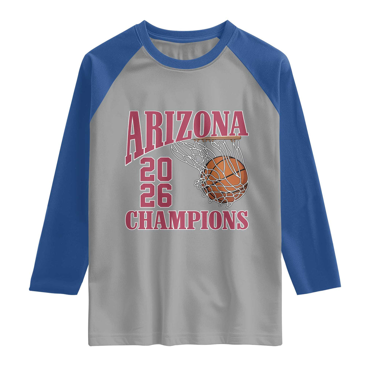 Arizona Champions Raglan Shirt Gift For Basketball Fan TS12 Sport Gray Royal Print Your Wear