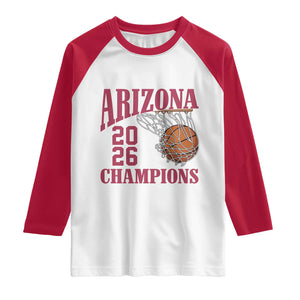 Arizona Champions Raglan Shirt Gift For Basketball Fan TS12 White Red Print Your Wear