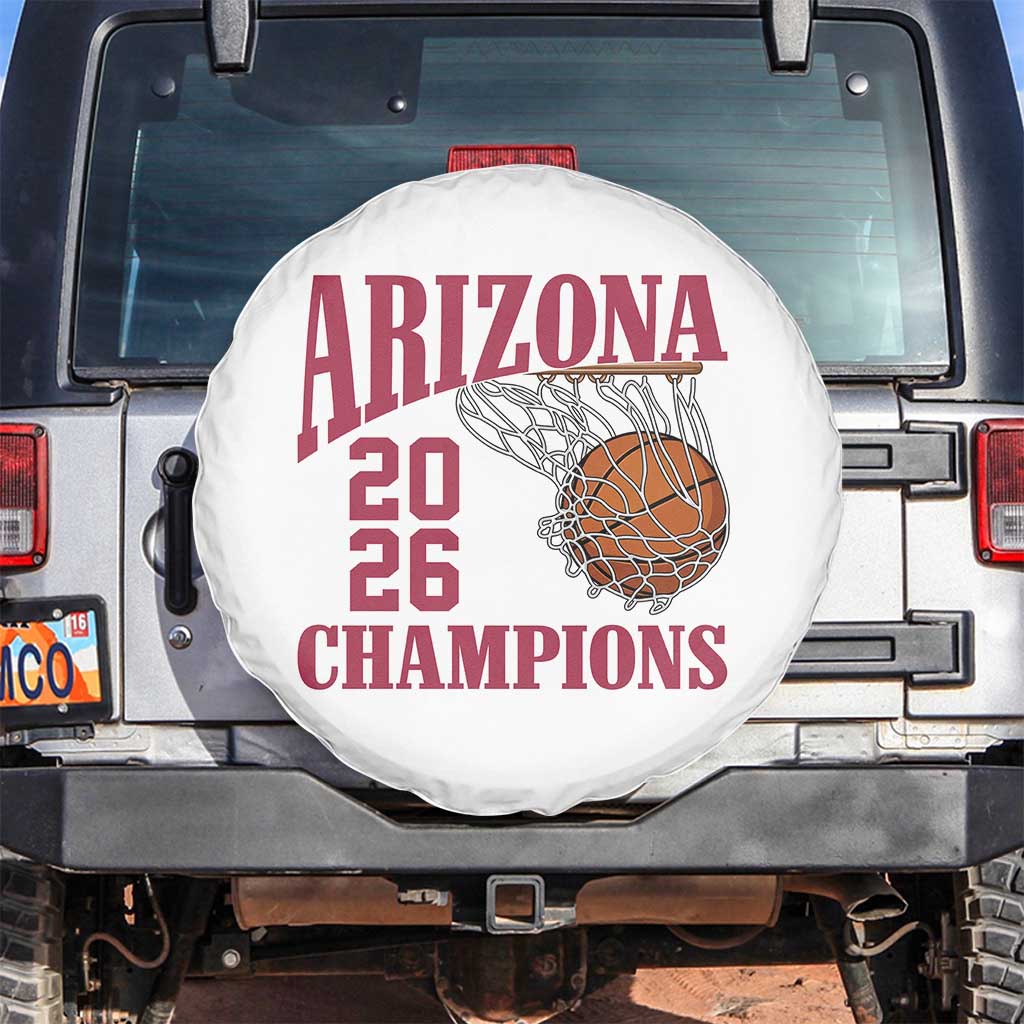 Arizona Champions Spare Tire Cover Gift For Basketball Fan TS12 No hole White Print Your Wear