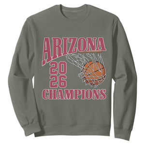 Arizona Champions Sweatshirt Gift For Basketball Fan TS12 Military Green Print Your Wear