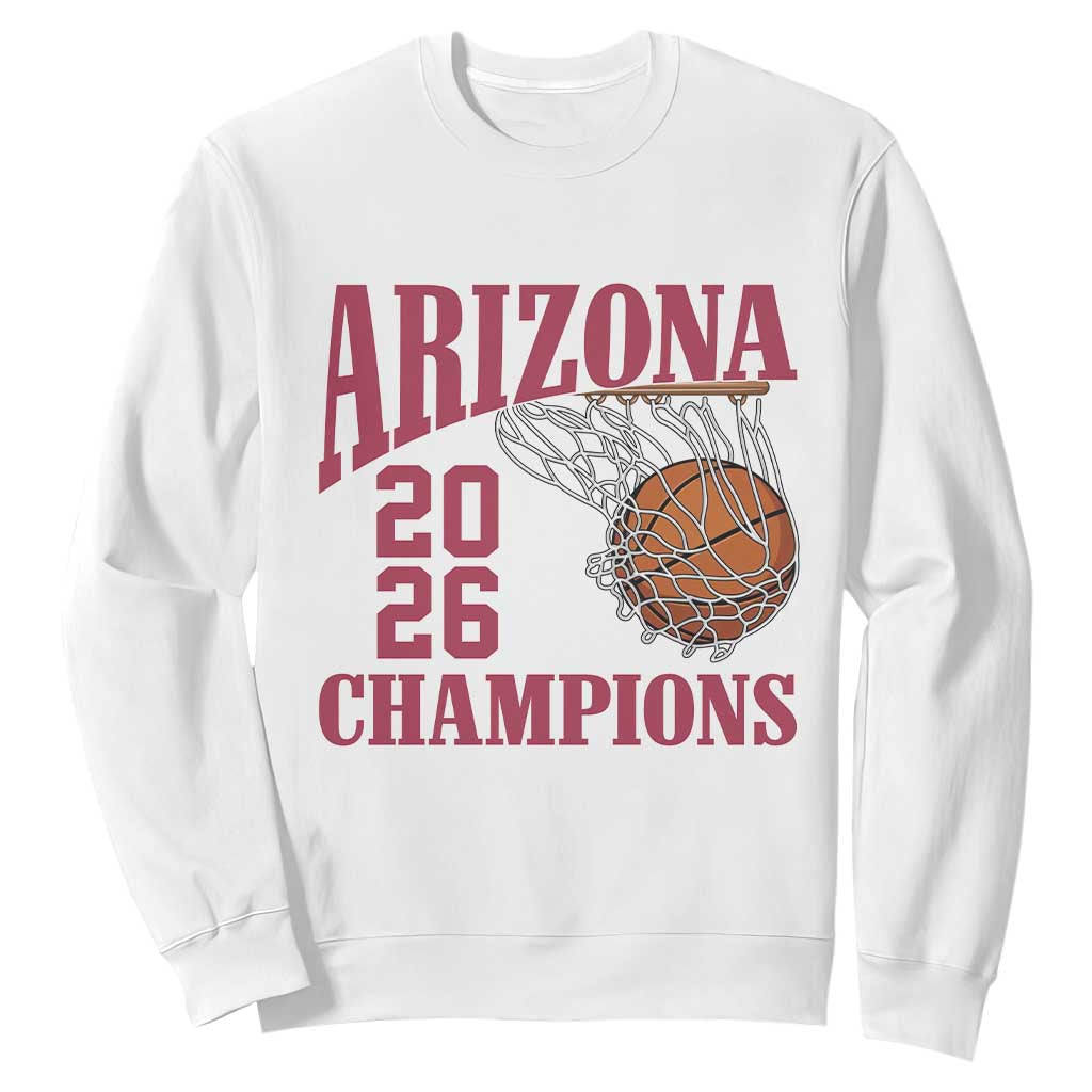 Arizona Champions Sweatshirt Gift For Basketball Fan TS12 White Print Your Wear