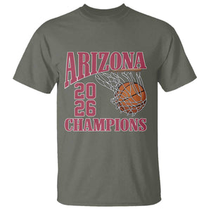 Arizona Champions T Shirt Gift For Basketball Fan TS12 Military Green Print Your Wear