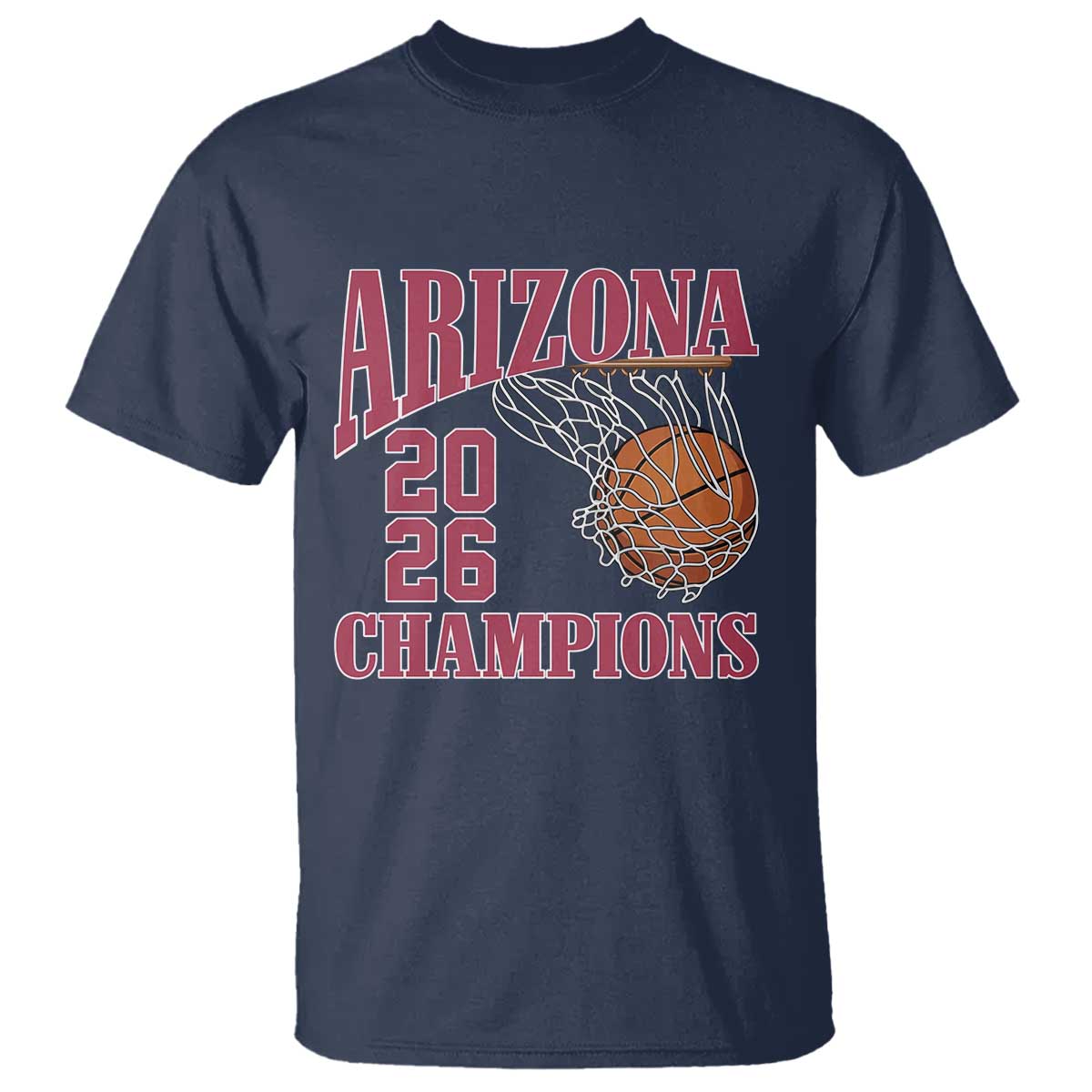 Arizona Champions T Shirt Gift For Basketball Fan TS12 Navy Print Your Wear